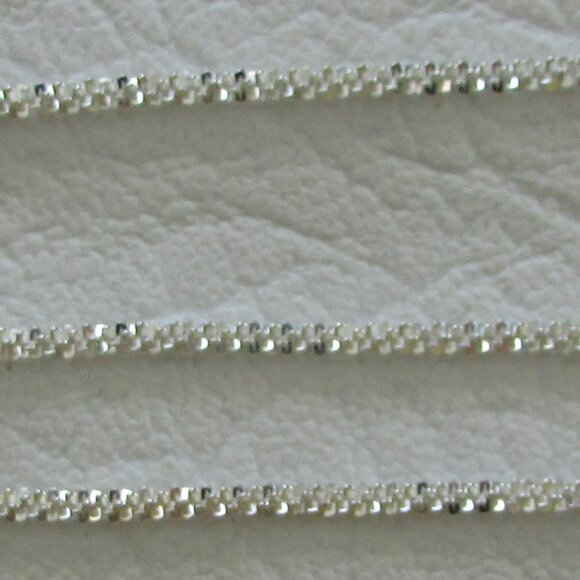 Italian 925 Sterling Silver Diamond Cut Rope Chain Bracelet - 2 mm - NEW - Picture 9 of 12